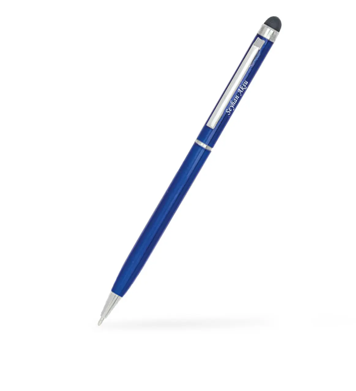 

Personalized Navy Blue Touch Metal Ballpoint Pen (Model 253)