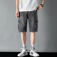 2022 new arrial mens stretchy short jeans fashion casual slim fit high quality elastic denim shorts male brand summer clothes