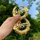 Настроить имя серьги из нержавеющей стали, бамбук серьги-кольца из нержавеющей стали, серьги-кольца для женщин серьги с персональное, ювелирное изделие, подарок