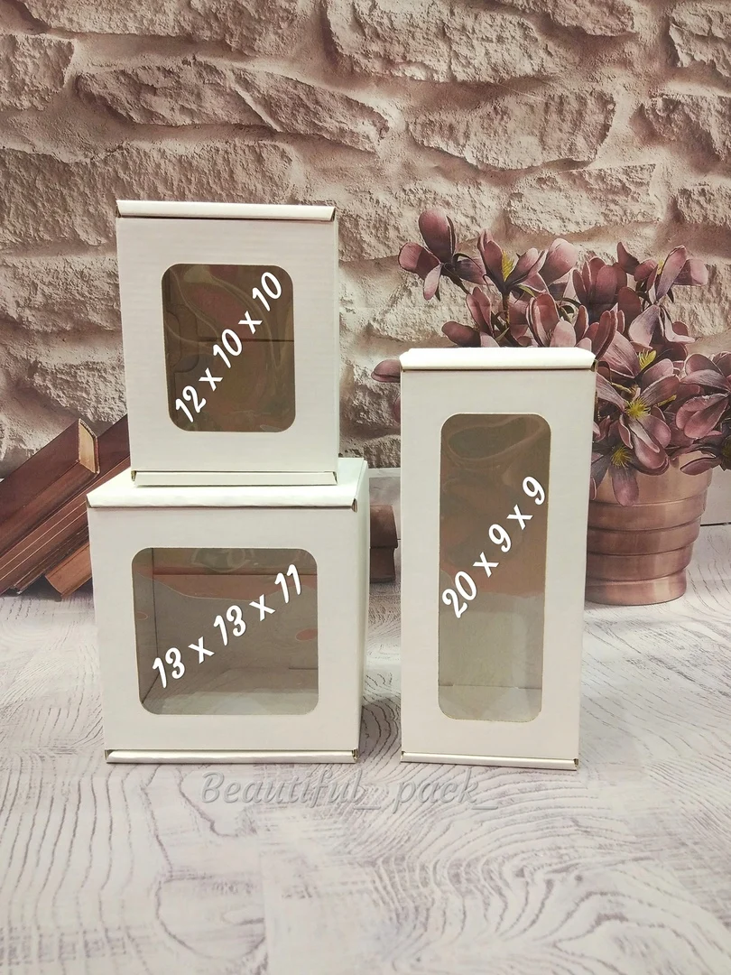 5 pieces / lot DIY Kraft box with window Бумажная коробка с окном Подарочная Коробка для мыла