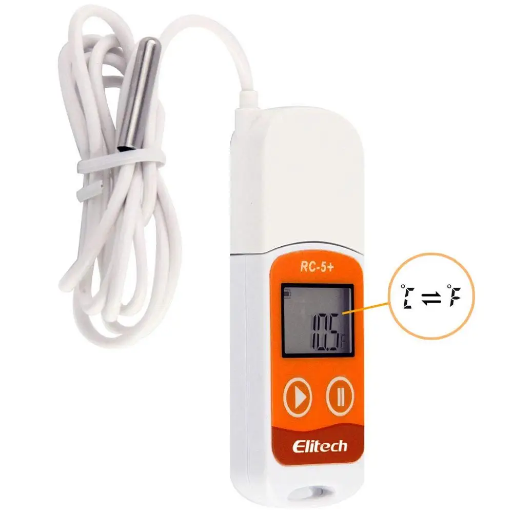 Elitech 32000 + TE PDF USB Регистратор данных температуры многоразовый рекордер точек