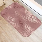 Противоскользящий замшевый ковер с розовыми бабочками и геометрическим рисунком, Настенный Коврик для кухни, гостиной, напольный коврик, ковер, домашний декор 48286