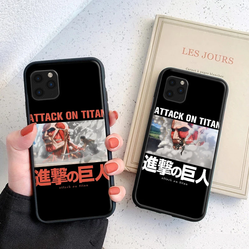 

Japan Cartoon Anime Attack on Titan Phone Case For iPhone 6 6S 7 8 X XS XR 11 11 Pro 12 12 Pro SE 2020 13 13Pro Funda Back Cover
