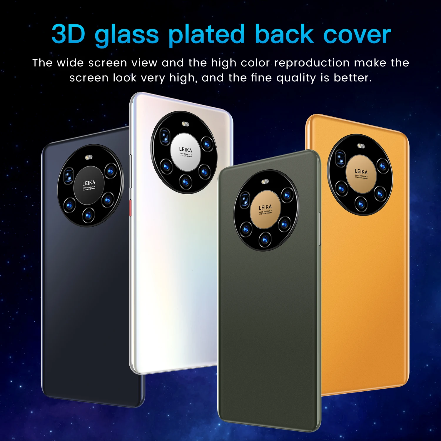 

Mate40 Pro Max 7.3 inch Global 5G Mobile Phone Android 10 12+512GB Smartphones MTK-6889 10-Core 6000mAh Dual SIM Card Cellphones
