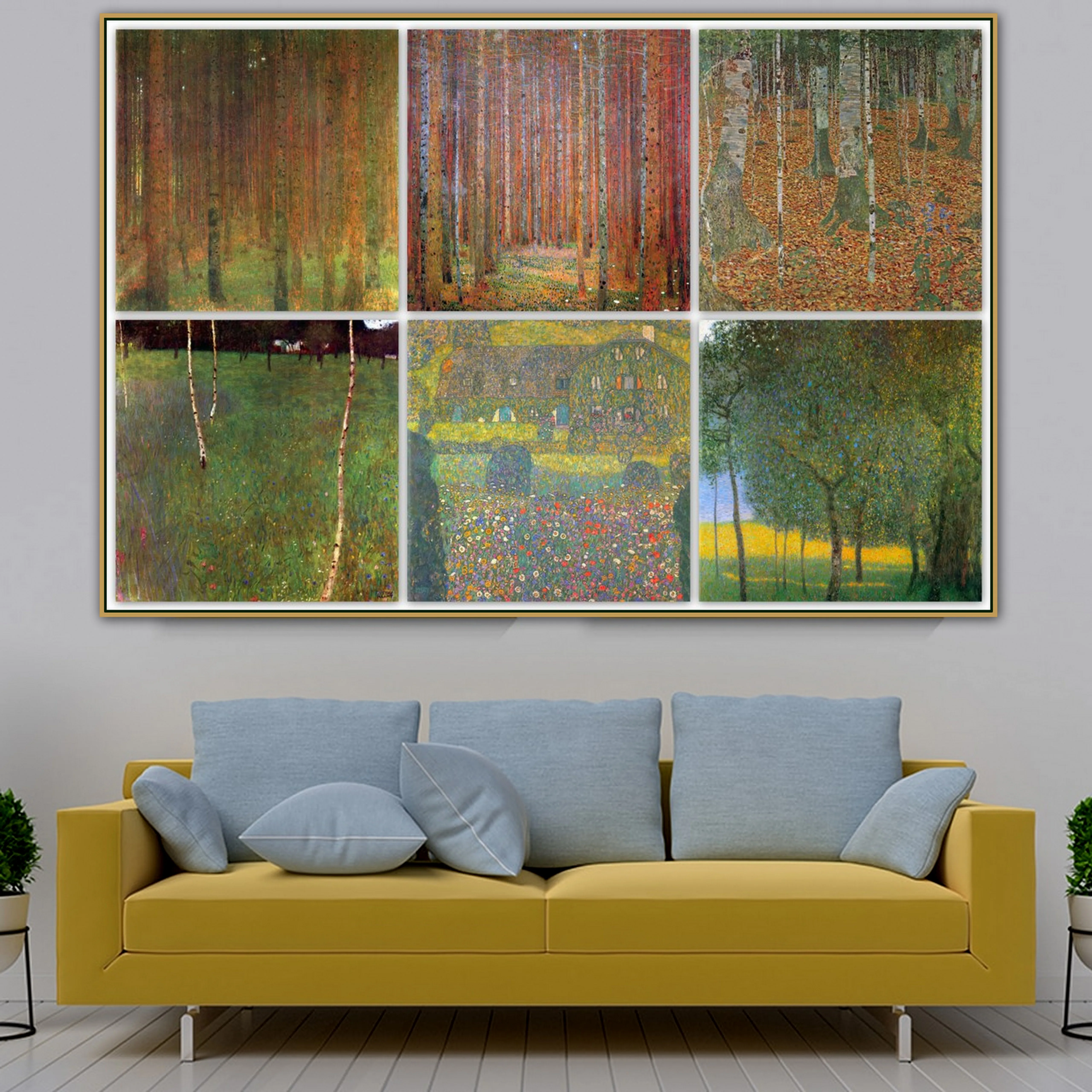 Gustav Klimt старый знаменитый мастер искусственные фрукты фотоколлаж печать для