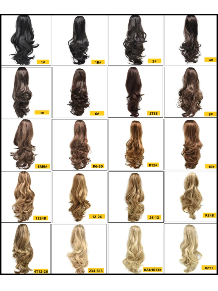 

Synthetic Women Claw Ponytail Clip In Hair Extensions Wavy Style Hairpiece 22" Long SE224 Pony Tail Women Wig