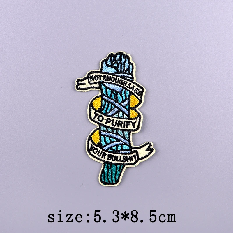 Нашивки с вышивкой в стиле панк надписью на одежду |