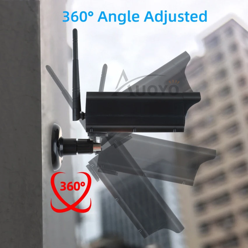 Auoyo Outdoor Lighting Solar Motion Sensor Lights LED Wall Lamp IP65 Waterproof Imitation Fake Monitor Wireless | Лампы и освещение