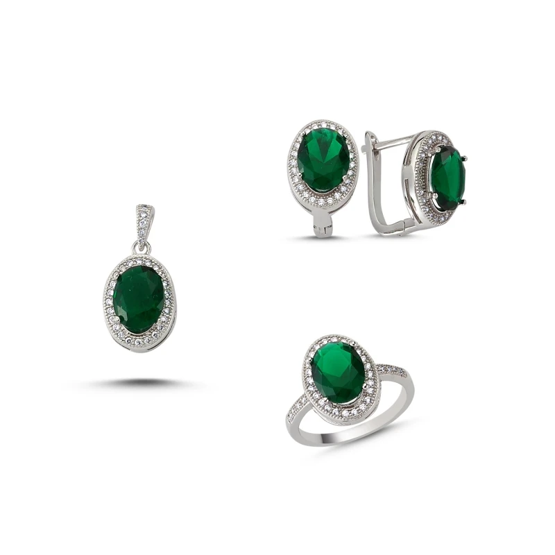 

Silver 925 Sterling Zircon Cubic Zirconia Set