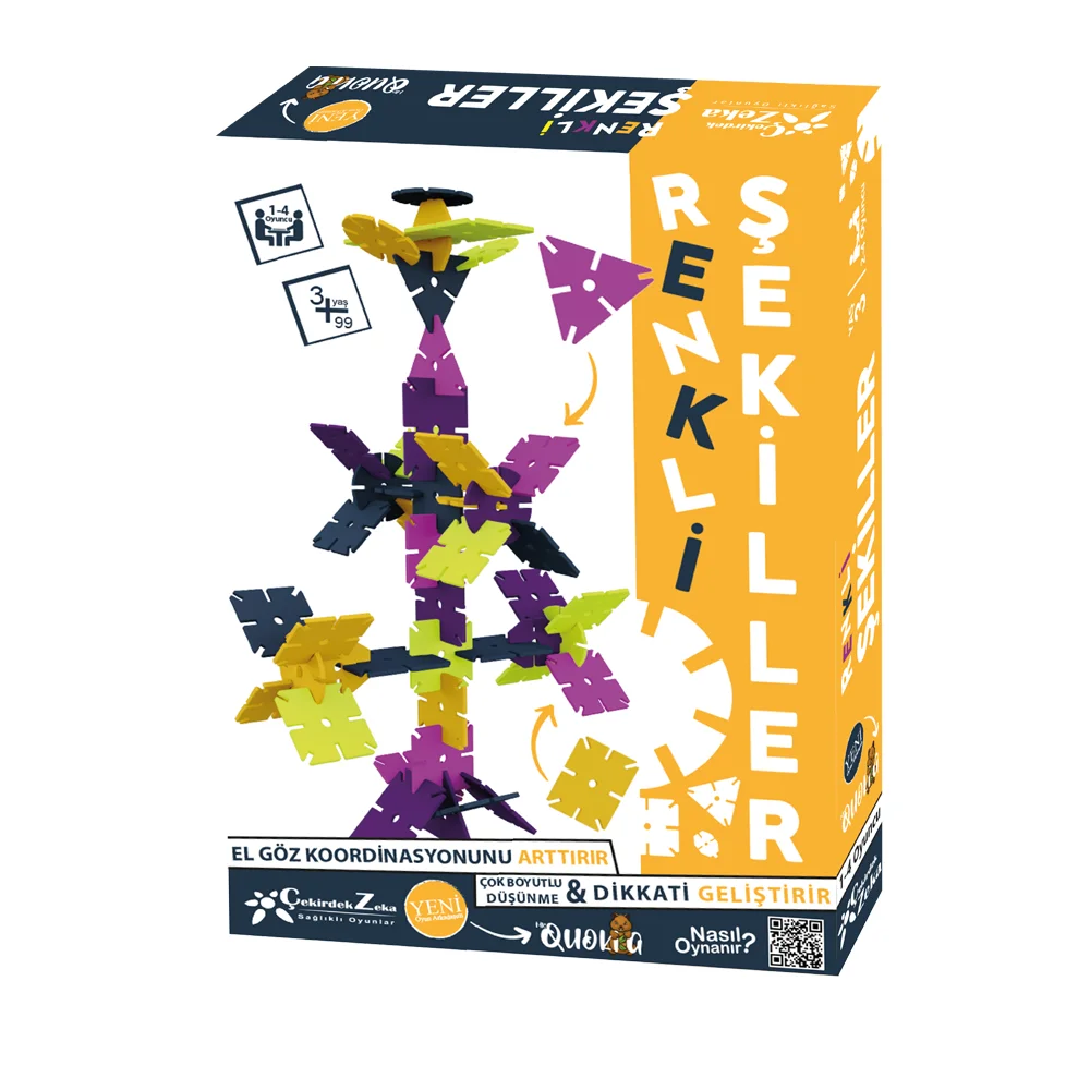 

Çekirdek Zeka Colorful Shapes The Board Game That Improves The Imagination Ability of Hand Made İn Turkey
