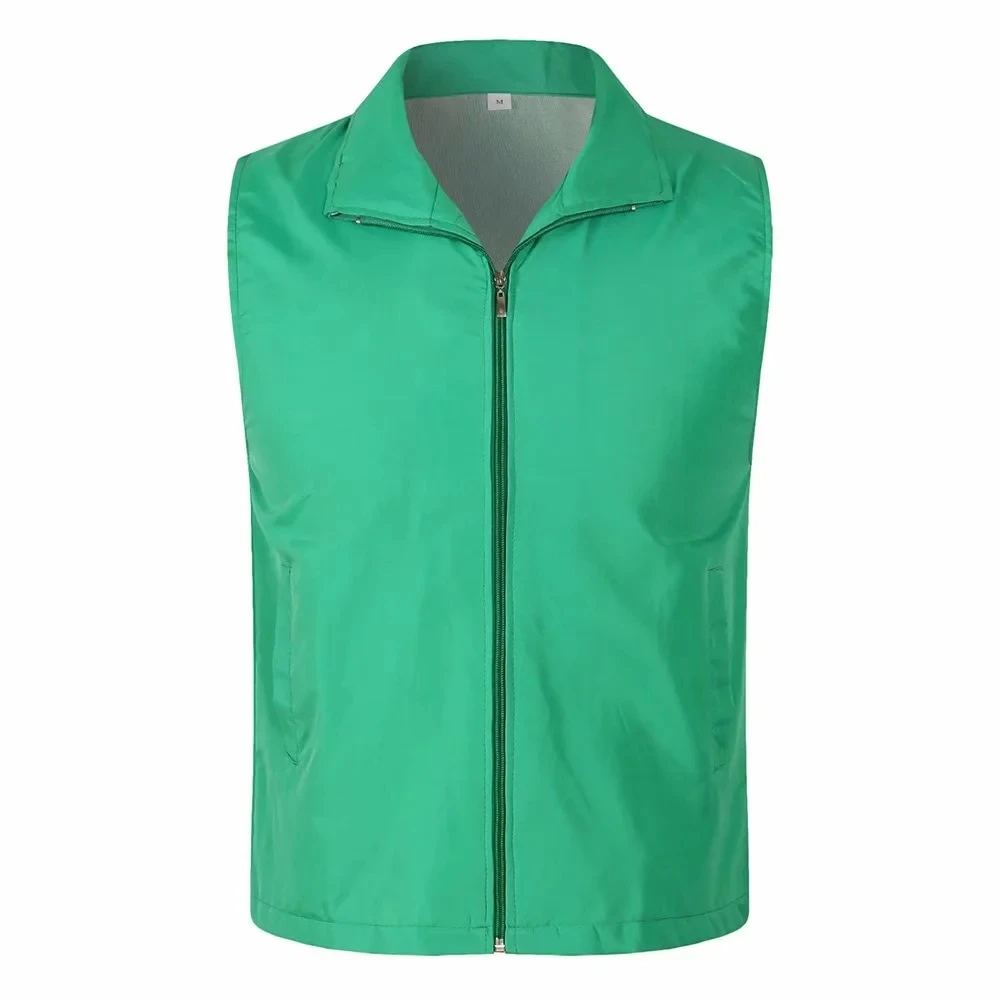 Factory price!1PCS Free Custom Design Zip Vests Print Logo Men Woman High visibility Safety Work Vest Workwear Uniform | Мужская одежда