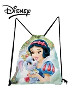 disney princess snow white printed backpack casual cartoon drawstring bag student bookbag storage bag cute girl soft back bag