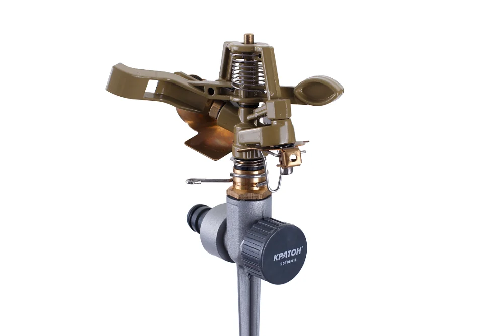 Дождеватель импульсный латунный на пике КРАТОН ISM-02S | Дом и сад