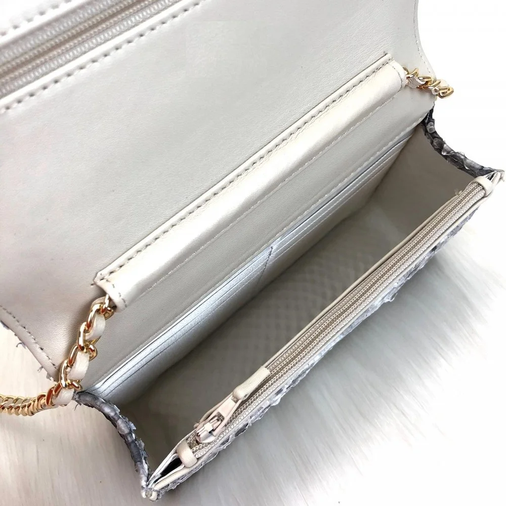 

Luxury Ladies Bag High-Quality Python Leather Women Bag Classic Designer Shoulder Purse Chic Clutch Evening Mini bag