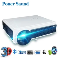 poner saund 96 new led projector android full hd pixel 1920 1080p large screen home theater portable 3d smart video player