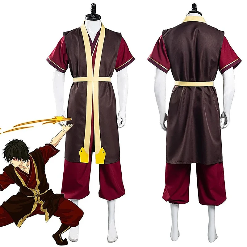 

Anime Avatar The Last Airbender Prince Zuko Cosplay Costume Fullbody Suit Halloween Carnivl Party Women Men Cosplay Costumes