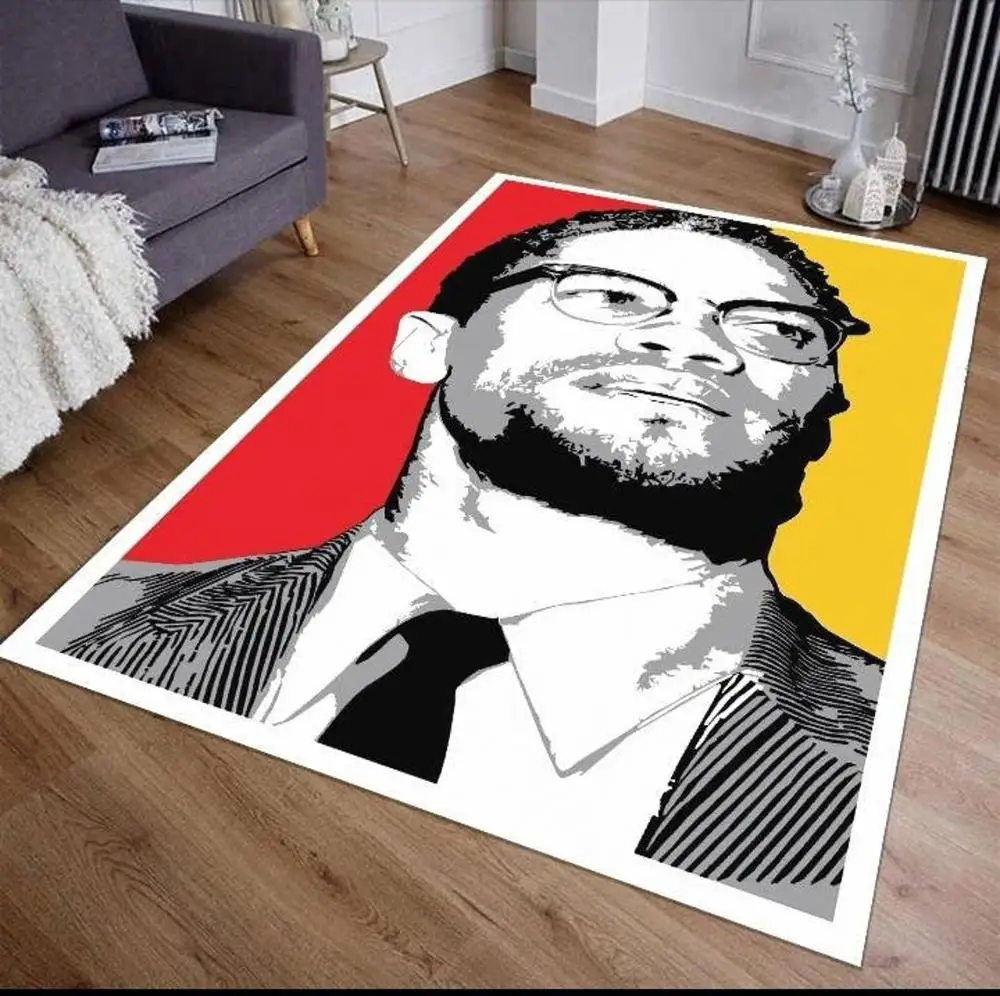 

Malcolm X patterned carpet, non-slip floor carpet kitchen rug, young male carpet corridor carpet, area Rug modern carpet