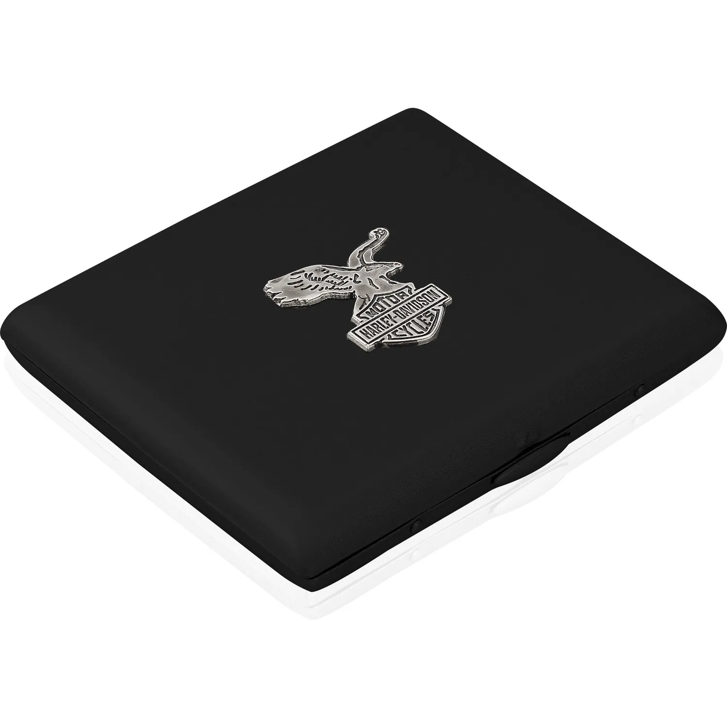 

Black Harley-Davidson Metal Cigarette Case dustproof cigarette case with 20 sticks blocks the wind smoking accessory for men