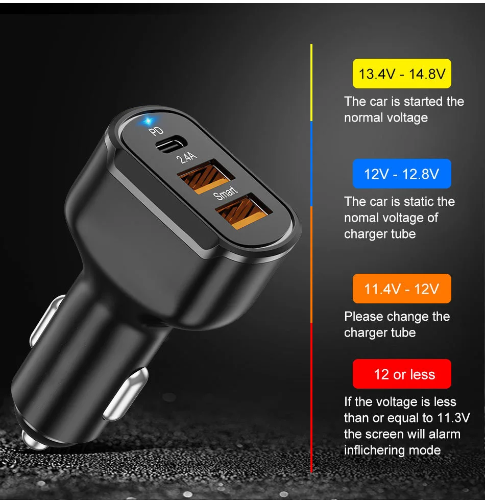 30W PD USB Type C Car Charger Quick Charge For iPhone 12 11 Pro Max Xiaomi Huawei Samsung QC 3.0 Car Phone Charger Fast Charging