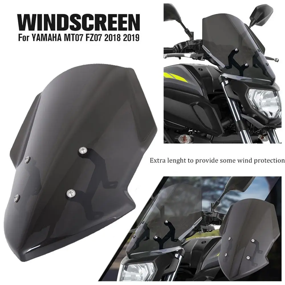 Ветровое стекло нового поколения для Yamaha MT07 FZ07 2018 2019 2020 Мотоциклетные аксессуары