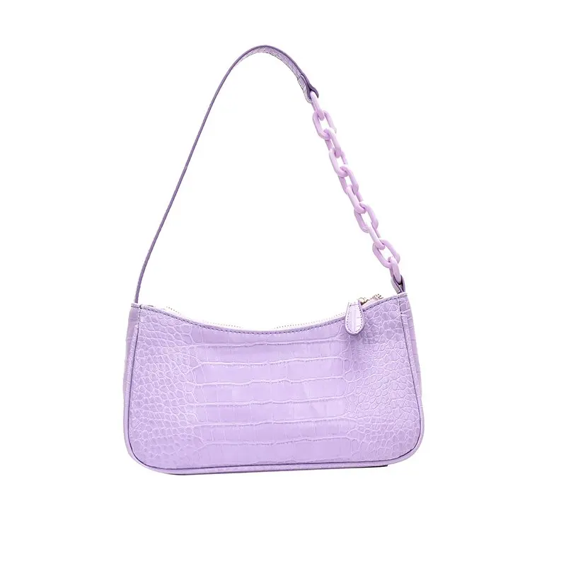 Фиолетовая Сумка седло на цепочке женская сумка плечо 2020 модная маленькая