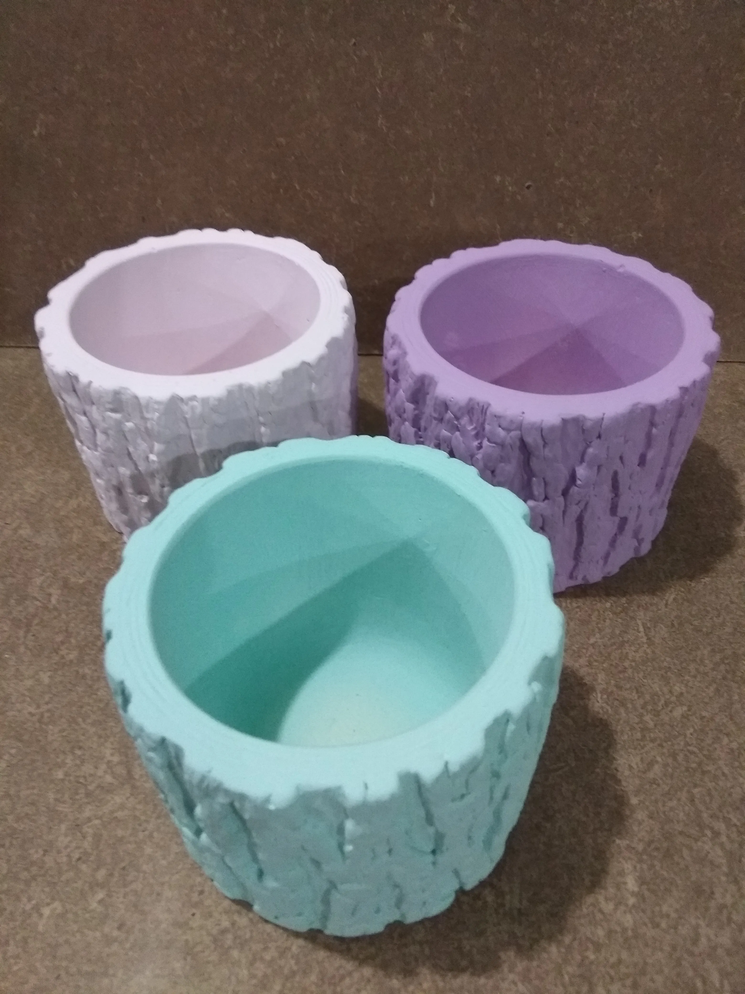 кашпо ваза горшки из гипса кора органайзер ручной работы водостойкий для