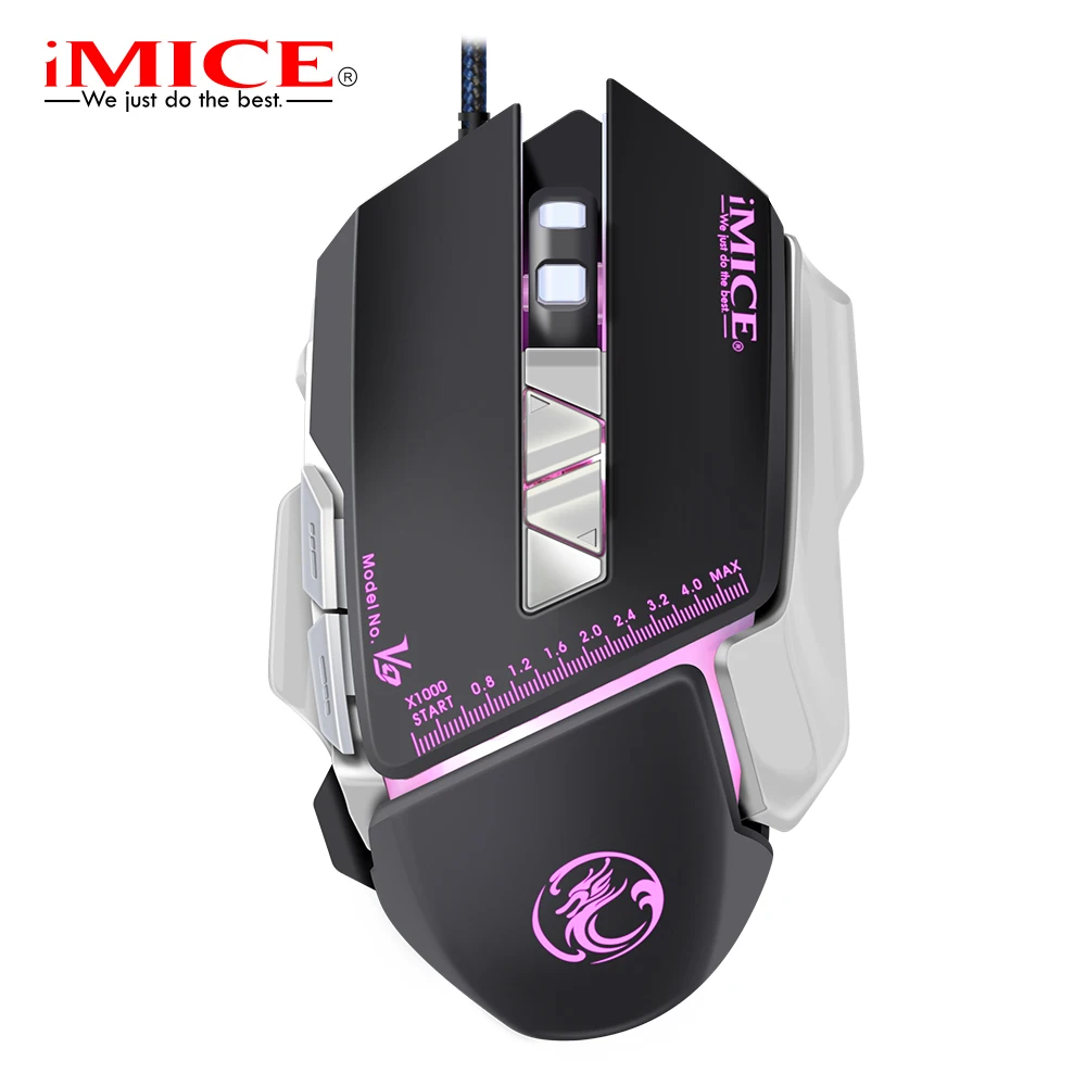 

Professional Game Wired Mouse 3200DPI Optical Macro Programmable 7 Buttons Gaming Mouse Gamer LED Backlight Breath Computer Mice