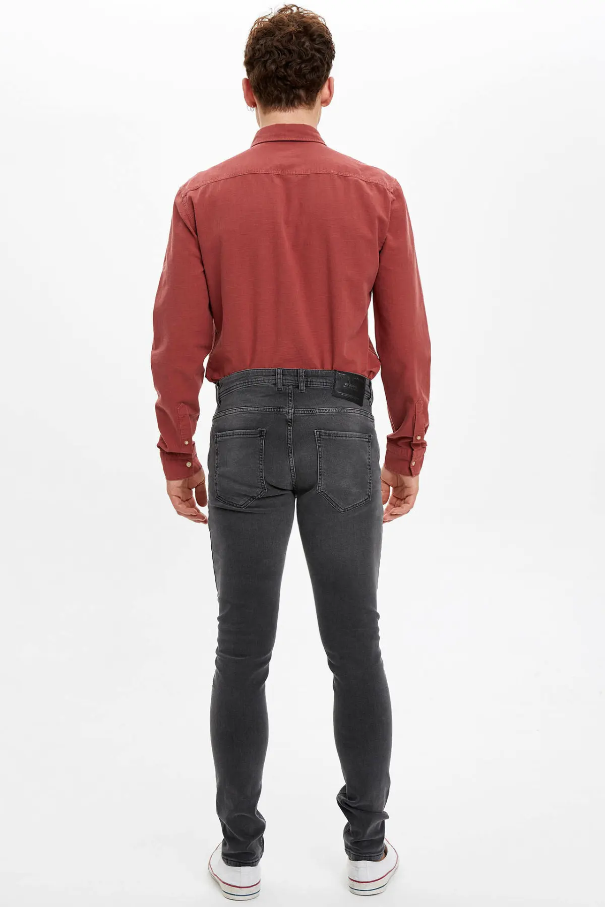 DeFacto мужские весенние серые джинсы Мужские повседневные обтягивающие джинсовые