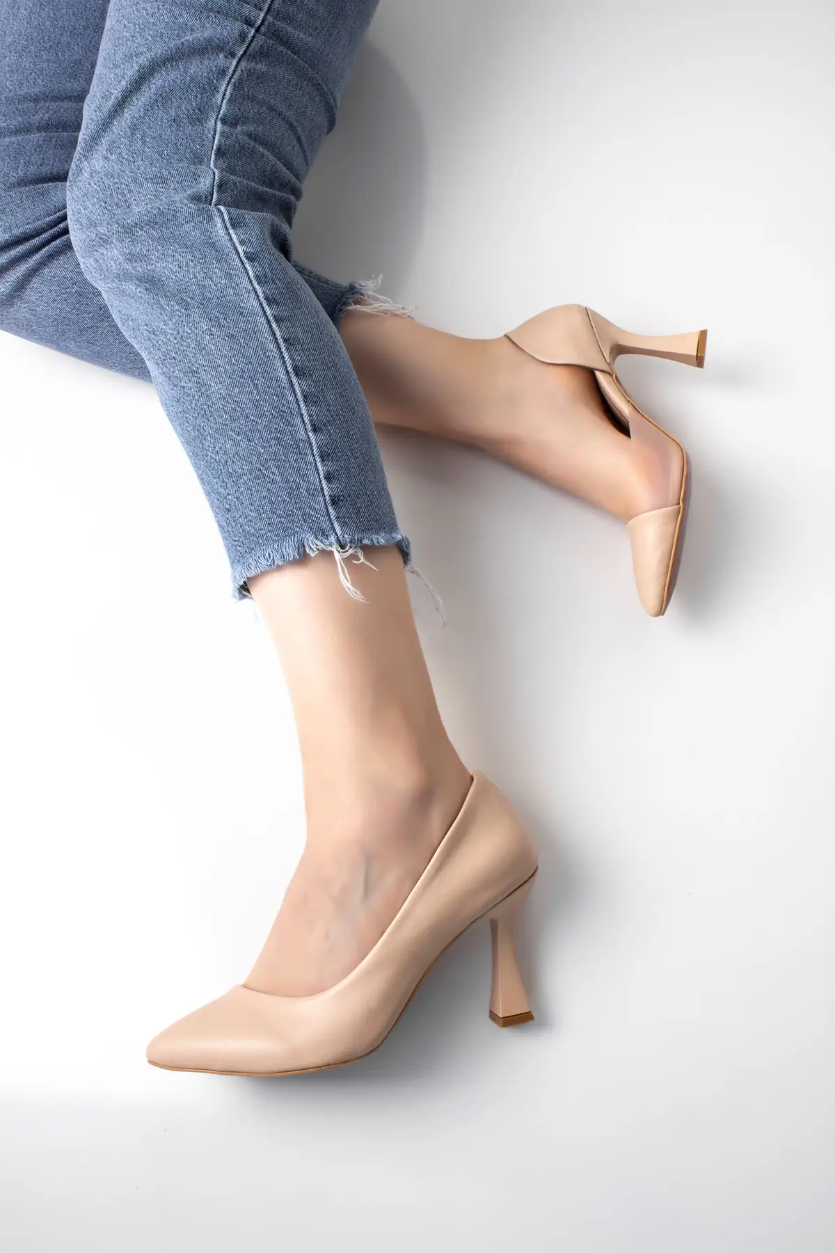 

Shine Women 'S Transparent Detailed High Goblet Heels Shoes new season modern design elegant simple elegant women's fashion