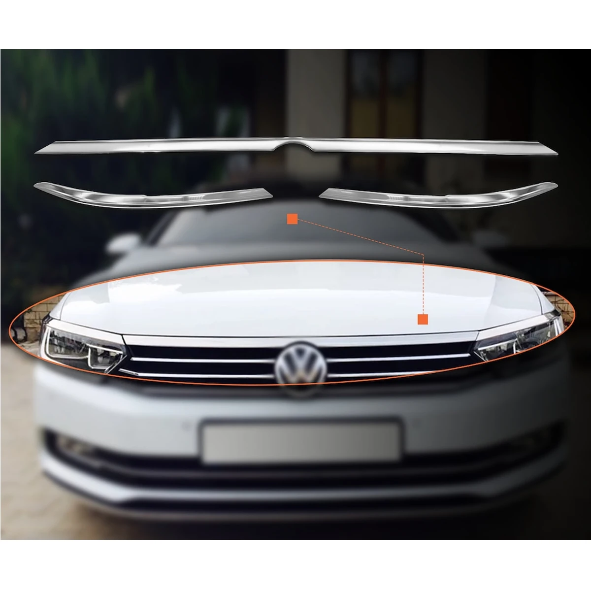 4 шт. хромированные жалюзи и молдинги для Volkswagen VW Passat B8 2015 2016 2017 2018 2019 | Автомобили