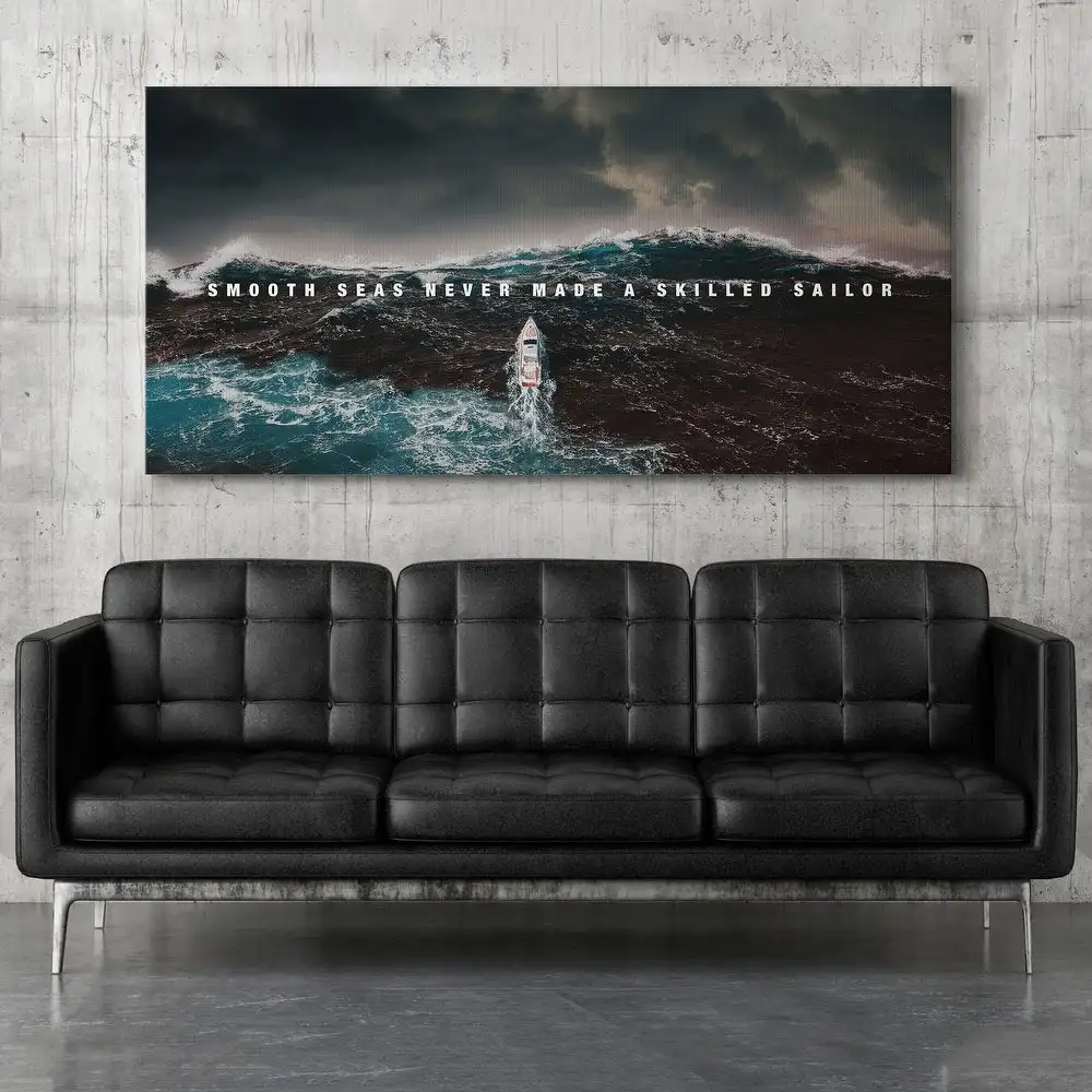 

1 Piece printed Painting Smooth Seas Canvas Art Framed Canvas Wall Art
