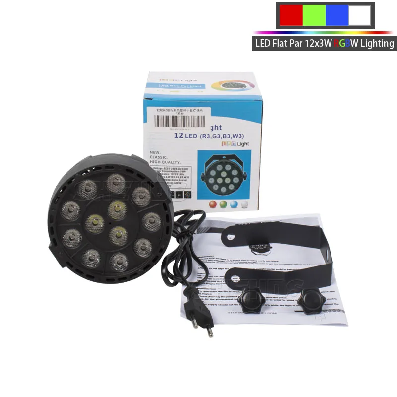 Плоский светодиодный прожектор SHEHDS с дистанционным управлением DMX512 12x3 Вт | Лампы
