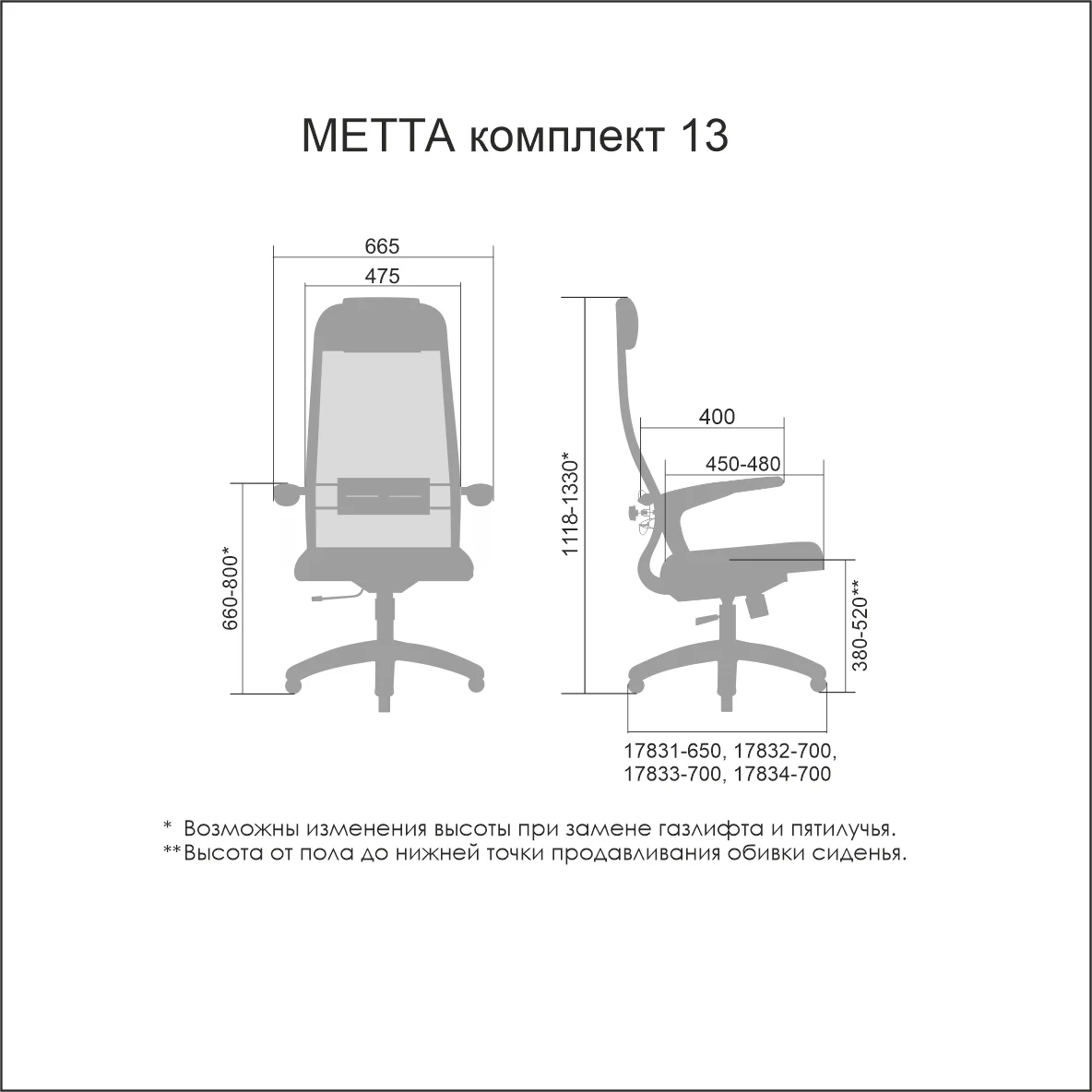 МЕТТА-11/подлокотники 151/основание 001 | Мебель