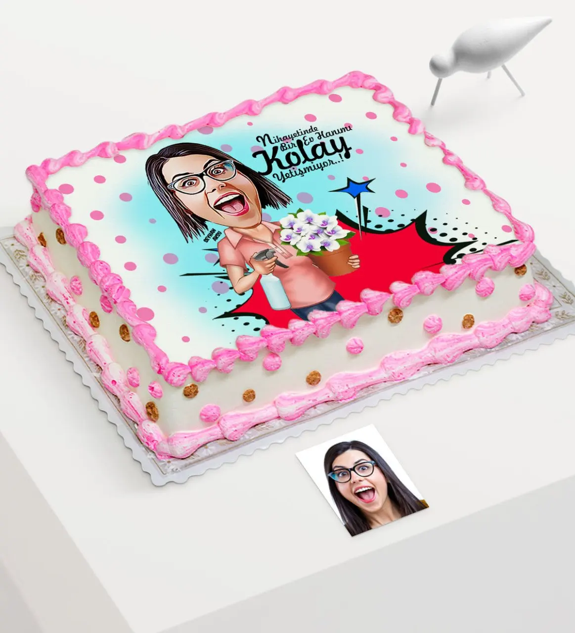 

Персонализированная мультяшная хозяйка с изображением возрастного торта для съедобной сахарной бумаги-2