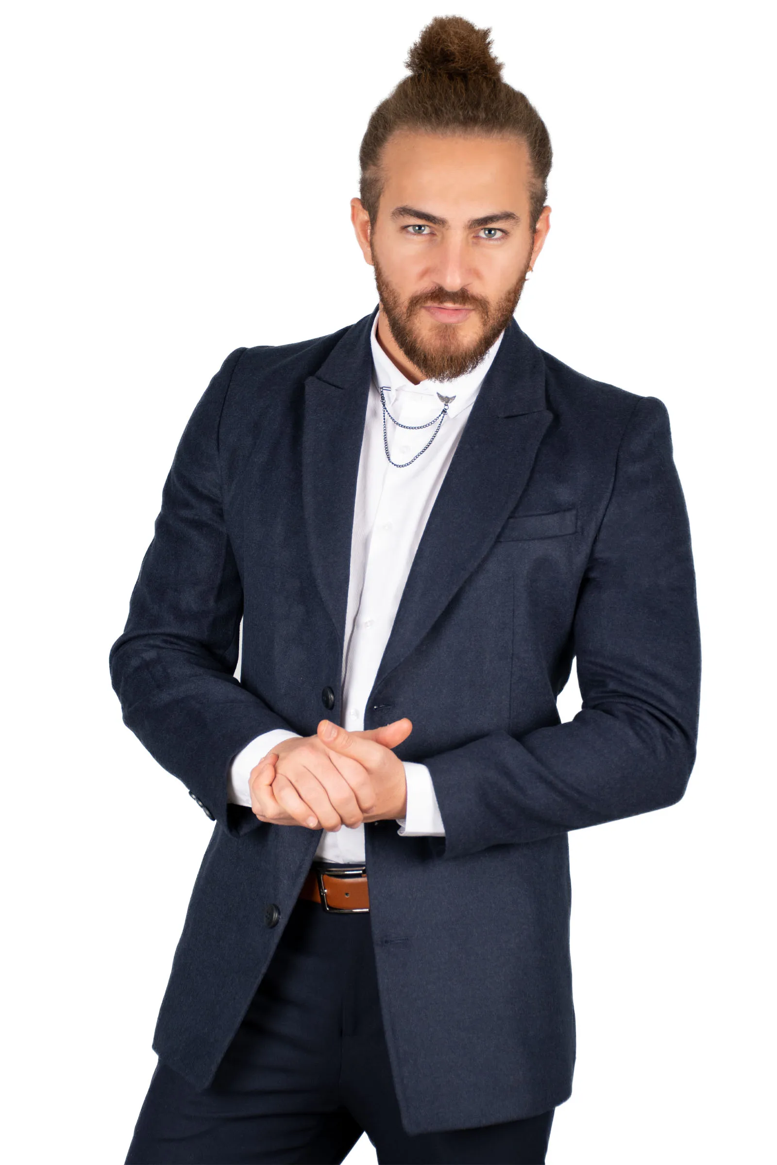 DeepSEA Male Luxury Double Breasted Coat Slim Fit High Quality Warm Overcoat Coat Autumn Winter Casual, Work, Formal 2001889