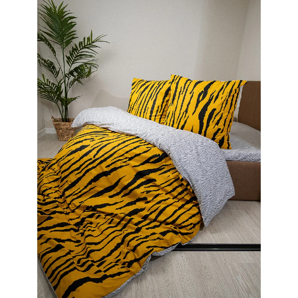 ПРОСТЫНЯ на резинке Поплин 100% Хлопок Двуспальная Евро Высокая плотность Nature &amp