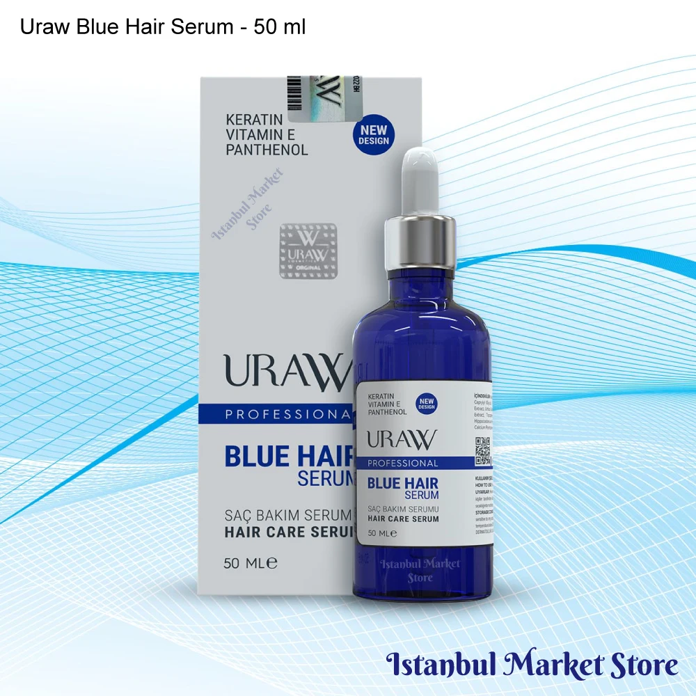 Сыворотка для волос URAW BLUE 50 мл (синяя сыворотка) кератин укрепляет восстановление помогает росту замедляет