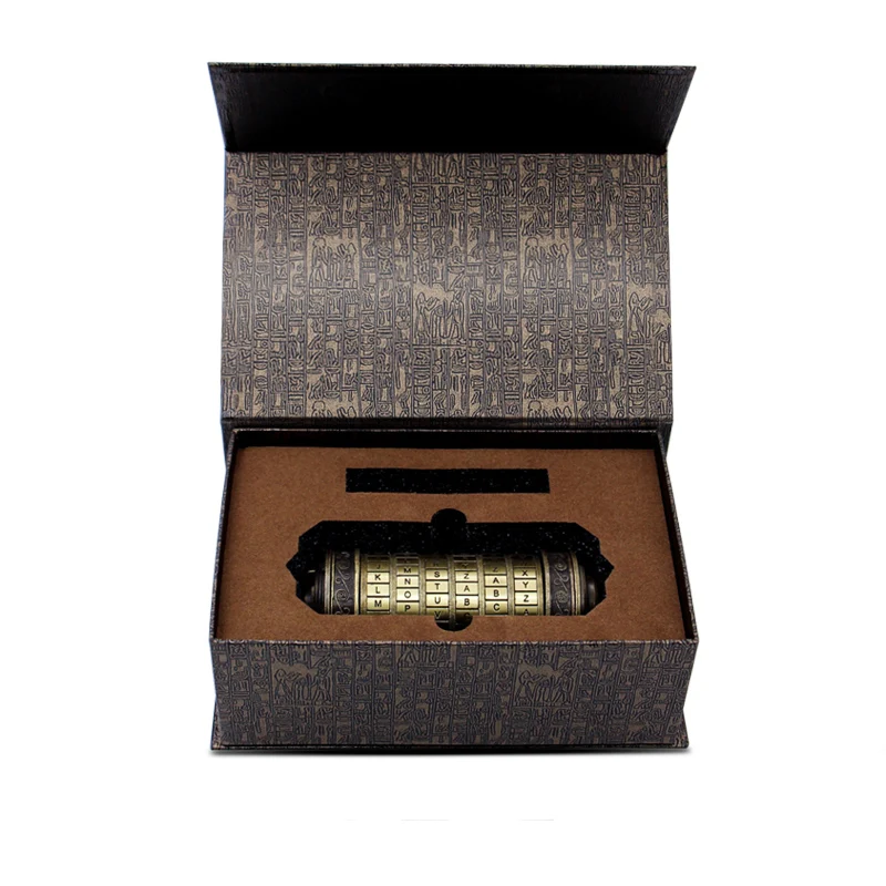 The Leonardo Da Vinci Code Mini Metal Cryptex For Wedding Valentine's Day creative Gift Educational Toys Escape Room Lock Locker | Игрушки