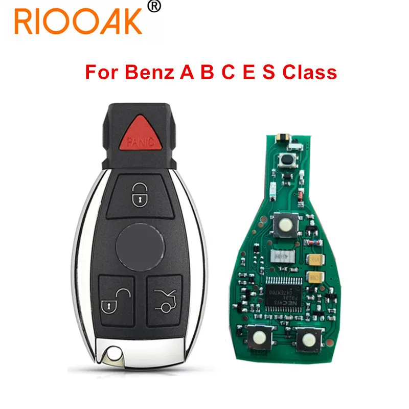 

3 Buttons Smart Car Key 433 315 MHz Fsk For 2000 - 2010 2000+ Mercedes Benz A C E S Class Sprinter Viano Vito BGA Chip