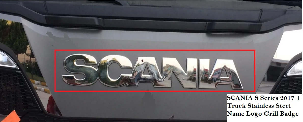 Хромированный именной значок SCANIA серии 2017 из нержавеющей стали (большая модель M3)