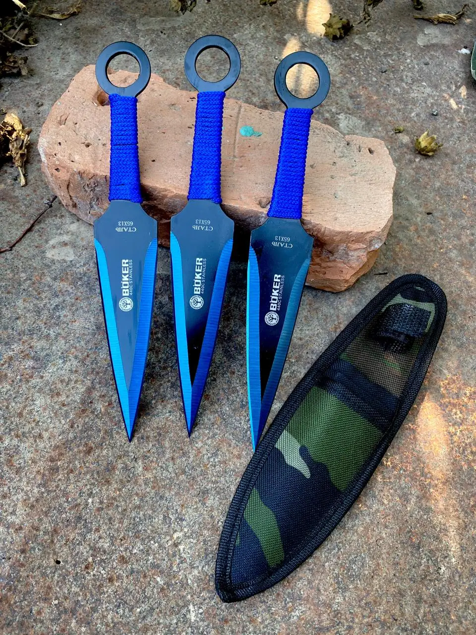 Метательные ножи Кунай 3 шт в комплекте чехле |