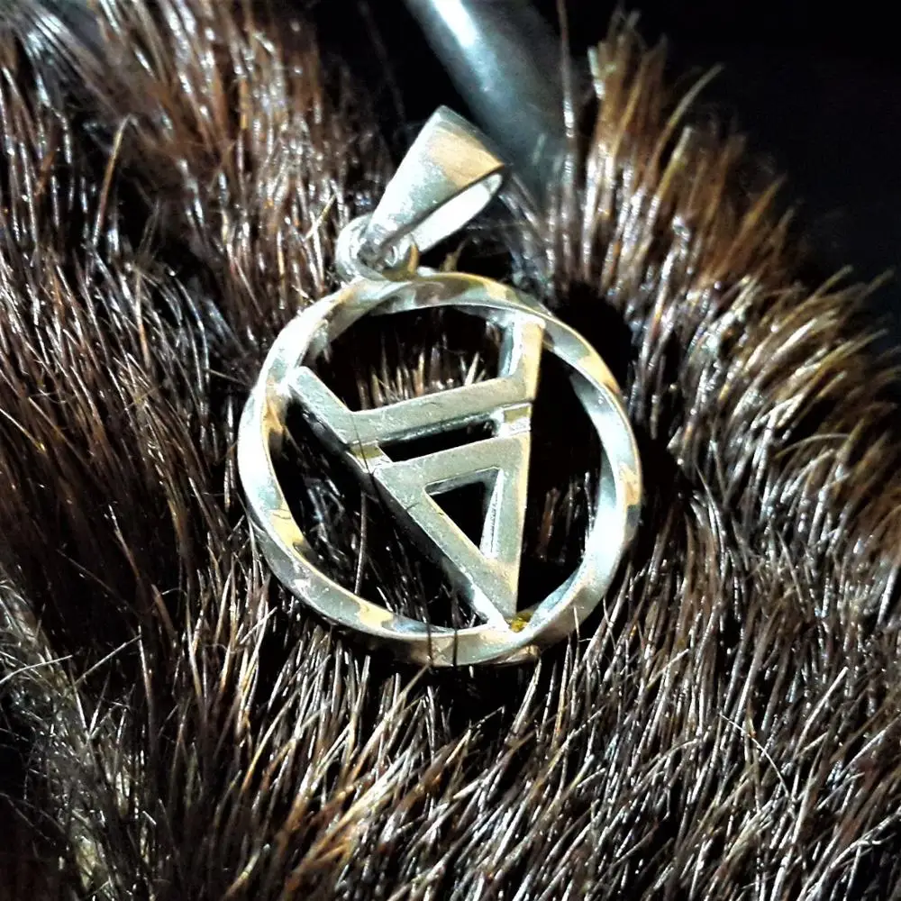 Славянский оберег &quotСимвол Велеса&quot Серебро 925 пр. Родирование. Вес примерно 3.4