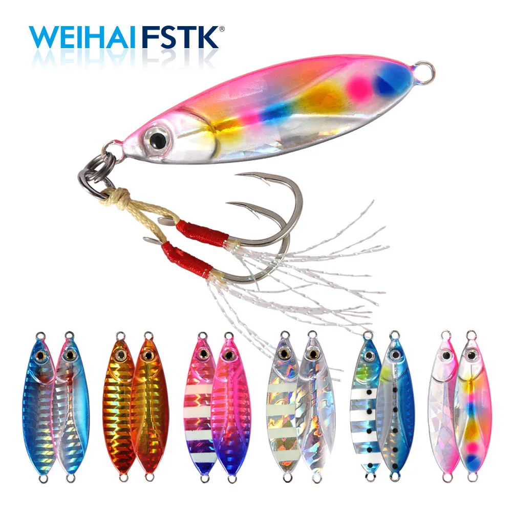 Shore Slow pitch Jig lure kelvar line jig swimbait Metal jigging lure18/28/38g casting fishing Artificial Bait | Спорт и развлечения