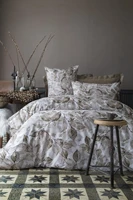 saturn pomoe satin cotton bedding set bedding set home set duvet cover patterned color and mustard blue copper color bedset