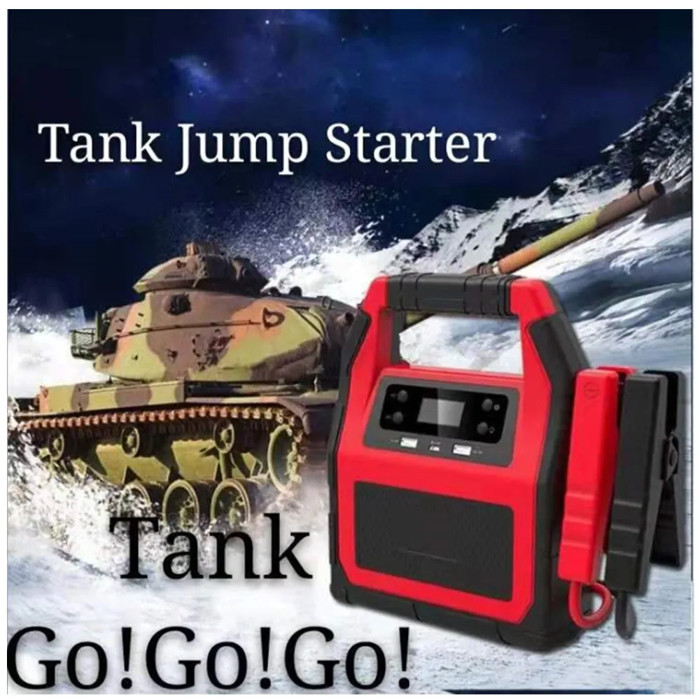 Portable Heavy Truck Tank Car Booster 42000mAh 12/24V Switchable Heavy Duty Battery Jump Starter 1500A Peak Current