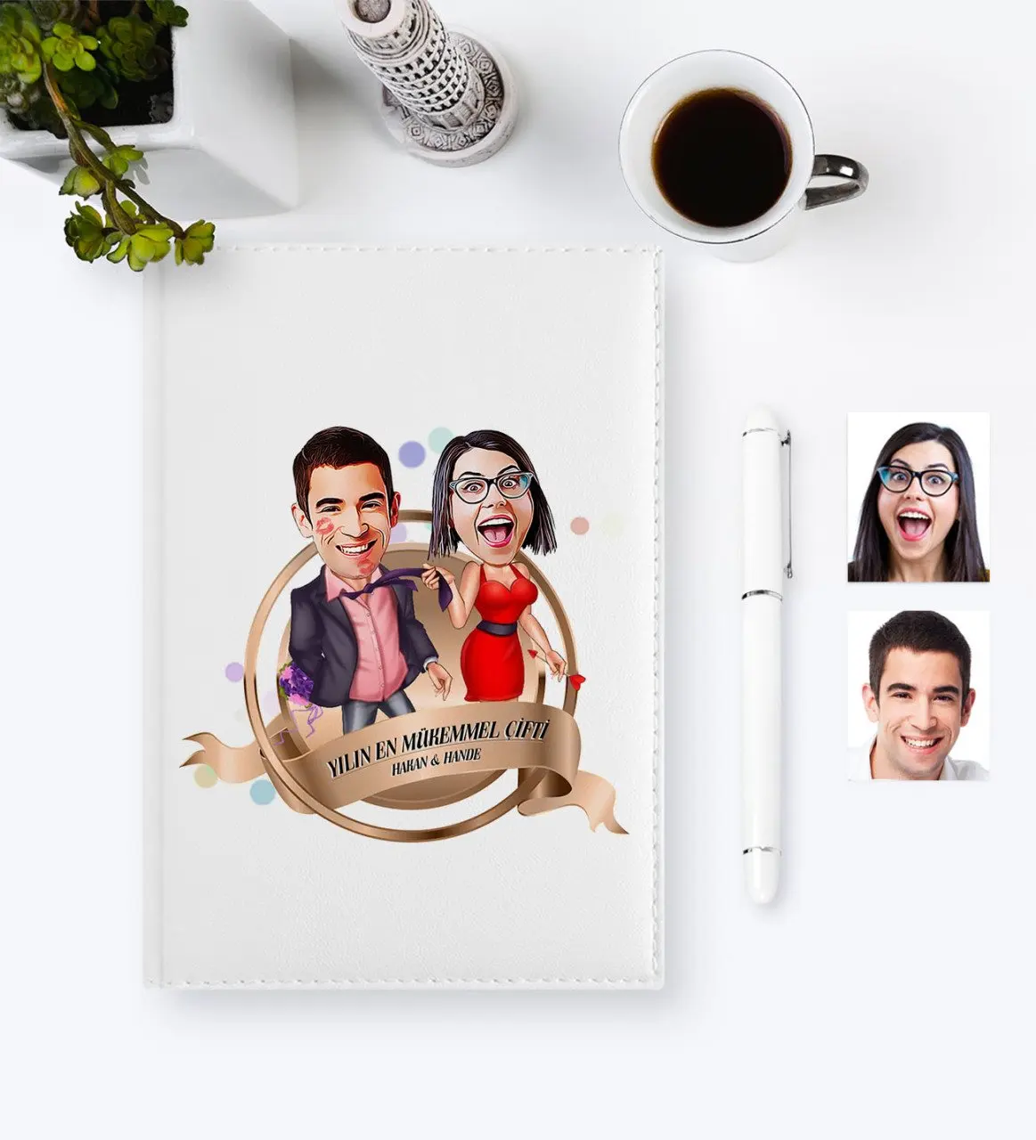 

Personalized The Perfect Pair Caricature of 2020 Organizer Pen set-4