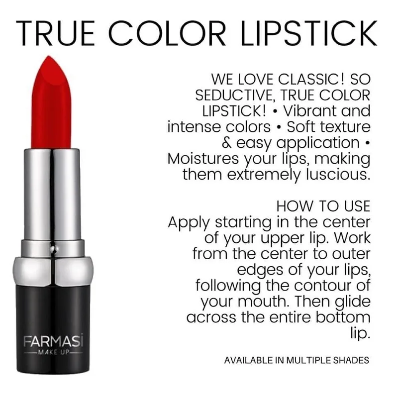 

TRUE COLOR LIPSTICK | FARMASI / MADE IN TURKEY