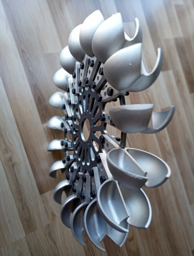 Турбинное колесо Pelton с 17 алюминиевыми ложками сопло 630 мм 24 81 дюйма