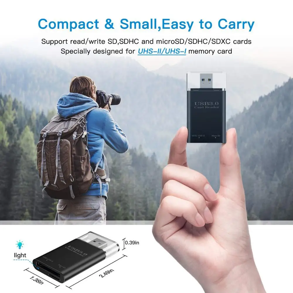 irealthink usb3 0 card reader sd uhs ii card reader high speed usb memory card for laptop ultra high bus speeds card reader free global shipping