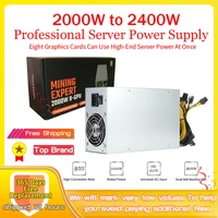 2000w 2400w server power supply 180v 264v eth bitcoin mining power supply 92 efficiency support 6 gpu card for riser miner